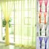 Rideau Simple Voile solide Tulle transparent rideaux fenêtre pour salon la chambre panneau de criblage Cortinas