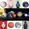 New Fashion Explore Planet Couple Watch Nylon Strap Ceramics Material Ladies Watches Dial Diameter 42mm Quartz Watch