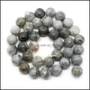 Pierre 8 mm Bamboo Natural Agata Onyx Perles en vrac rond pour fabrication de bijoux 15,5 pouces / pick-pick Taille 6/8/10 / 12 mm Bracelet Drop del Dhxwh