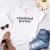 Emotional Person Print Women Casual Funny T Shirt For Lady Girl Top Tee Hipster