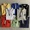 Décontracté Respirant Pierre Hommes Polo T-shirts Multicolore Col Revers Manches Courtes T-Shirts En Coton D'affaires