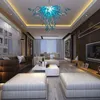 Nordic Wohnzimmer LED LED Kronleuchter Anhängerlampen geblasen Glas Kronleuchter Licht hängen minimalistisch Essdoftküchen Schlafzimmer Glanzleuchte LR551