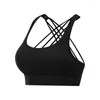 Yoga Outfit Wyplosz Été Femmes Sport Bras Fitness Workout Sutian Feminino Haute Résistance Antichoc Confortable Élastique Croix Sexy Bouton