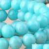 Stone 8Mm Factory Price Natural Stone Aqua Amazonite Round Loose Beads 16" Strand 4 6 8 10 12 Mm Pick Size For Jewelry Making Drop D Dhv6X
