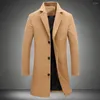 Men's Trench Coats Autumn Coat Single Breasted Clothes Comfortable Men Lapel Collar For Dating