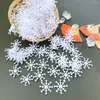 Kerstdecoraties 300 stks sneeuwvlokken Confetti kunstmatige sneeuwmas boom ornamenten voor thuisfeest bruiloftjaar decor