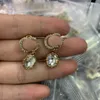 Women Crystal Dangle Earring Designers Jewelry Diamond Earrings Ear Studs Luxury Hoops Fashion Gold Water Drop Love Earrings G B Ijoux with Box