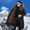 Men's Fur Faux Bomber Jackets for Men Thick Warm Coat New Style Pie Overcomes Mens Mid-length Mink One Detachable T221102