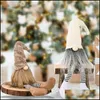 Christmas Decorations Gnomes Decoration Handmade Swedish Tomte With Long Legs Scandinavian Figurine Plush 5260 Q Dhr4I5772554