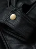 メンズレザーフェイクレザーマウロイカルディ秋の冬の防水防風風に加えられた大厚さの濃い暖かい黒いフェイクレザージャケットメンズアップカジュアルクールなファッションT221102