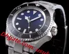 Montres pour hommes Montre mécanique automatique 44mm cadran bleu / noir Boucle de requin en acier inoxydable Mouvement d'usine Lumineux étanche Montres-bracelets boîte d'origine