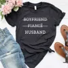 Freund Verlobter T-Shirt Ehemann Damen T-Shirt Frauen Casual Hipster Lustig für Dame