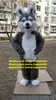 Fantasia de fúria de pele longa com fúria fórmula de mascote lobo husky cachorro fursuit de cartoon adulto caráter fofo adorável fazer as honras zz7653