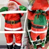 Juldekorationer 2023 Creative 25cm Tree Ornaments Santa Claus Climbing On Rope Ladder Christma Home Decoration Year Gift