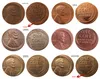 US Wheat Penny Head Mix 6 pezzi Errore diverso con un ciondolo artigianale fuori centro Accessori Copia monete