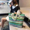 Abendtaschen Mode Falten Frauen Große Größe Handtasche Tote Damen Casual Gestreiften Druck Leinwand Graffiti Umhängetasche Strand Bolsa Feminina