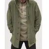 Chemises décontractées pour hommes printemps et automne vente hommes coton lin rétro à capuche ample à manches longues couleur unie chemise manteau