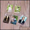 Décorations De Noël Fournitures De Fête Festive Maison Jardin Sublimation Porte-clés Vierge Pendentif Mdf Double Face Pr Otg3I