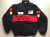 F1 레이싱 슈트 레트로 스타일 재킷 면화 캐주얼 겨울 면화 재킷 A052 A050 새로운 겨울 방풍 자전거 의류