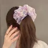 Floral Soft Hair Scrunchies Warm Elastic Hairband Women Girls Perseegerhouder Rubberen band Haaraccessoires