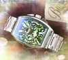 Ren fabriksfärg stora urtavlor 43mm kvarts kronografrörelse män lumious arabisk digital timing kör andra uppgradering armbandsur reloj de lujo