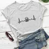 Beer Heartbeat Shirt Arrival Summer Funny T Girl Womens Drinking Shirts For Her