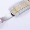腕時計ダイヤモンドメンズウォッチ自動メカニカルウォッチ41mmとダイヤモンドがちりばめられたスチール女性ファッション腕時計ブレスレットモント204r
