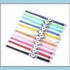 جيلي Glow Glow Glow Bracelets المجوهرات 10pcs/Lot Candy Color Sile Barkles Fit 18mm Snap Charms Vocheng Gingersnap Women K Otboa