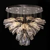 Italiensk glasblomma hängslampor American Modern LED Pendant Lights Fixture European Luxury Shining Droplight Home Hotel Restaurant inomhusbelysning