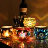 Candle Holders 1 X Romantic Mosaic Glass Votive Holder Tea Light Candelabra Candlestick Home Decor Party Supply