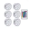 Luzes noturnas à prova d'água RGB Submersível Luz subaquática 24 Chave Remote Controller Decoração ao ar livre para piscina de lagoa