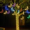 Saiten Thrisdar 40 cm LED Moon Weihnachtsschnur Lichter Outdoor Feen -Garland für Hochzeitsfeiertags -Patio -Dekoration