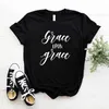 Grace Upon Imprimer Femmes Décontracté T-shirt Drôle Pour Dame Haut Pour Fille Tee Hipster Livraison Directe