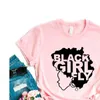 Black Girl Fly Afro Tee Imprimer Femmes Hipster Drôle T-shirt Lady Yong Top 6 Couleurs