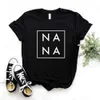 Nana Square Print Women Tee Hipster Funny T-Shirt Lady Yong Girl 6 Color Top Zy-660