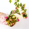 Saiten 5/10/20 m künstliche Rosenblume Girlande Lichter Blattfee Feenschnur für Hausgarten Hochzeitsfeier Dekor Dekor