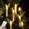 Andere Home Garden LED Electronic Candle met timer op afstand op afstand batterij bediende flikkerende vlam bruiloft verjaardag decoratie kerstboom 221102