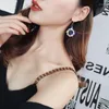 Backs Earrings 2022 Korean Fashion Long Clip On Sun Flower Pave Rhinestone Ear Clips For Non Pierced No Hole Women Luxury Jewelry Gift