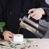 الأواني القهوة المصنعة من الفولاذ المقاوم للصدأ صانع الإسبريسو Moka Pot Cuban Maker إيطالي لغاز التعريفي أو المواقد الكهربائية