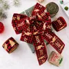 Decorações de Natal 5m fitas de tira vermelha Treça de linho de linho de linho de renda de renda de decora