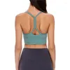 Yoga outfit Sexig fjäril Vest Bh Top borttagbar koppar Lätt stöd Pilates Sport snabba torra andningsbara kvinnor som kör fitness