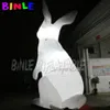 Jeux gonflables Lapin gonflable géant blanc publicitaire personnalisé/dessin animé animal/lapin de Pâques gonflables avec lumière LED à vendre