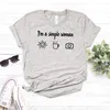 I Am A Tee Simple Woman Print Women Casual Funny T Shirt per Lady Girl Top Hipster