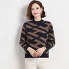 Pulls pour femmes Designer Knit O-Cou Sweetshirts Luxe Pull surdimensionné Femme Slim Pulls Blouse Jumper