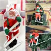 Dekoracje świąteczne 2023 Kreatywne 25 cm ozdoby drzewne Święty Mikołaj wspinaczka po drabinie liny Christma Dekoracja Dekora