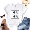 Nana Square Print Women Tee Hipster Funny T-Shirt Lady Yong Girl 6 Color Top Zy-660