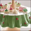 Decora￧￵es de Natal ￁rvore de Natal Table Table Placa de frutas Placa de frutas Double Bolo Stand Party Fester Candy Snack Bandejas de natal Rack Hold dhfy0