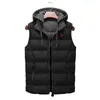 Men's Vests Men Casual Large Size Winter Warm Solid Hooded Zipper Sleeveless Vest Jacket Coat Outwear Double-sided Padded