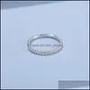 Cluster Rings Cluster Rings Gems Ballet Sterling 925 Sier Half Eternity Moissanite Band Ring Engagement Anniversary for Women Weddin Dhubm