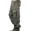 Pantaloni da uomo Salopette da carico Esercito da uomo tattico militare Abbigliamento da lavoro Pantaloni lunghi dritti stile combattimento multitasche